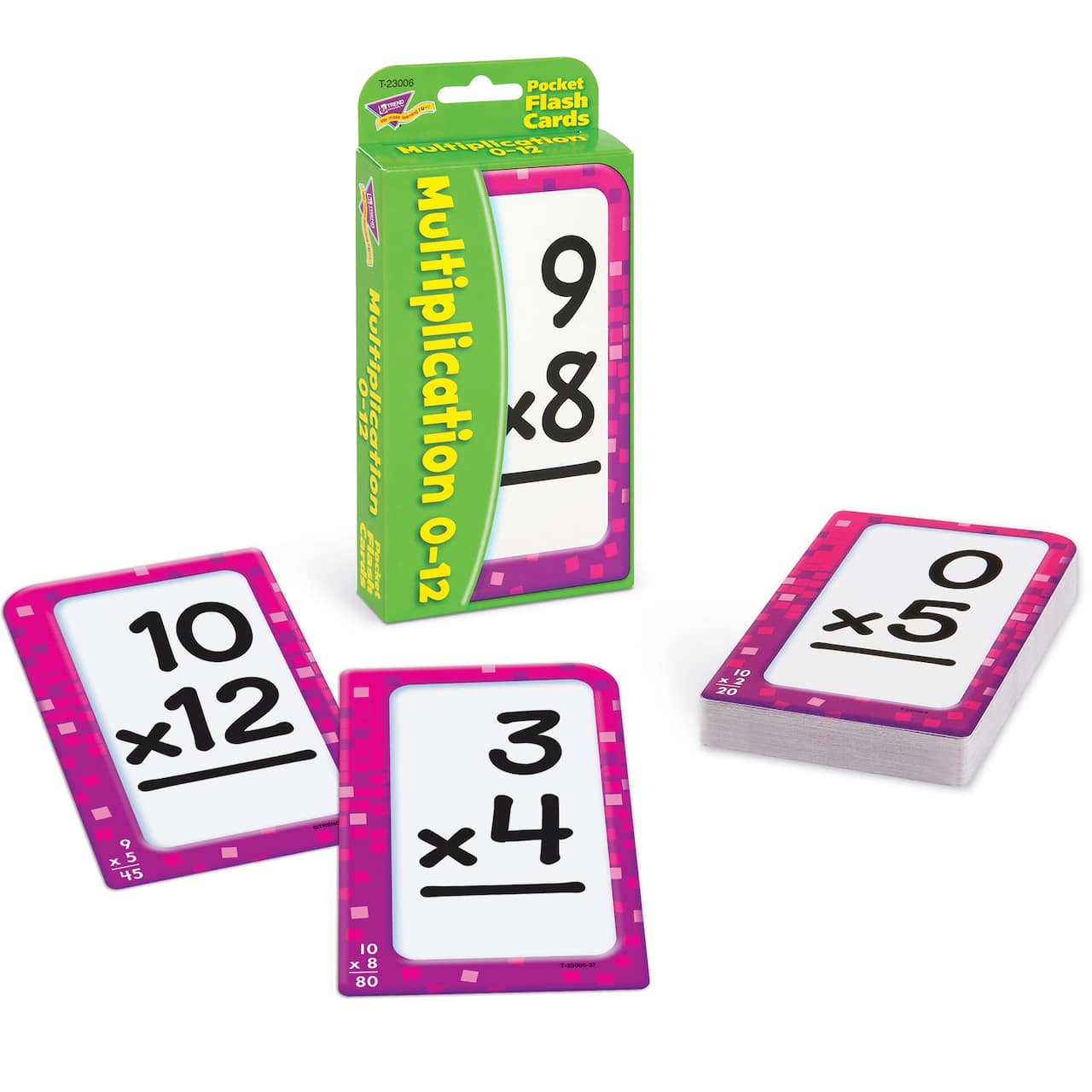 Trend Enterprises&#xAE; Multiplication 0-12 Pocket Flash Cards, 12 Pack Bundle